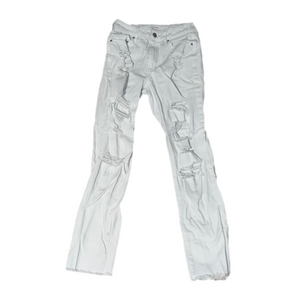 Pacsun ripped white straight leg mom jeans size 24